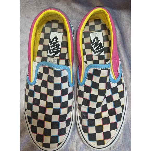 Vans Shoes - Vans 90s Style Rainbow Checkerboard Shoes